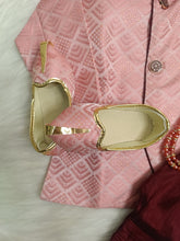 Infants MaroonPink Traditional IndoWestern  set - Chain and shoes included